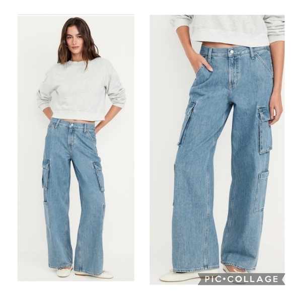 Old Navy Denim - Old Navy Blue Flare Wide Leg Jeans